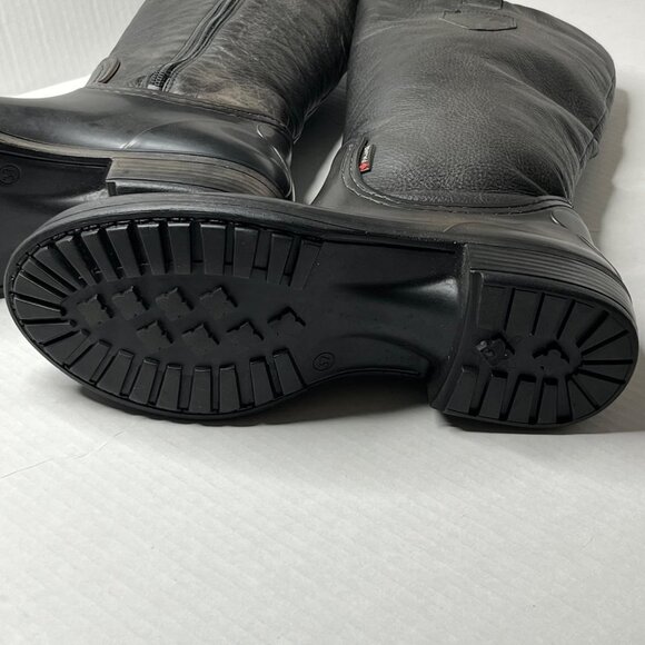 Pajar Canada Knee Length Boots Rubber Bottom‎ Leather Leg Black Size 37 - Picture 6 of 10